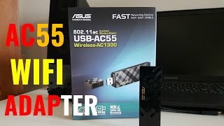 ASUS AC55 DualBand Wifi Adapter REVIEW [upl. by Coralyn]