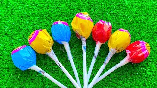 🍭 Learn Colors with Lollipops and Sweets Yummy Rainbow Lollipops ASMR [upl. by Shaddock]