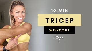 Tricep Workout at Home with Dumbbells  10 Minutes [upl. by Aicrop296]