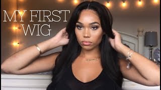 HOW TO PUT ON A WIG FOR BEGINNERS  MY FIRST WIG LITERALLY MyfirstWig Hair review [upl. by Enaamuj]