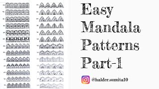 100 Easy Mandala Patterns For Beginners Part1 [upl. by Chabot]