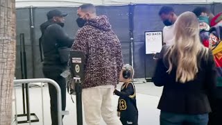 Drake Holds Hand w Son Adonis In CUTE FatherSon Moment  Hollywire [upl. by Renckens766]