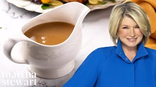 How To Make Basic Turkey Gravy  Martha Stewart [upl. by Nilerual975]