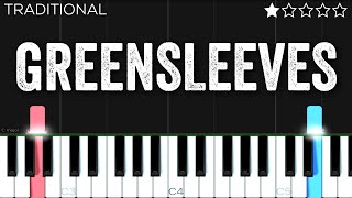 Greensleeves  EASY Piano Tutorial [upl. by Okikuy]