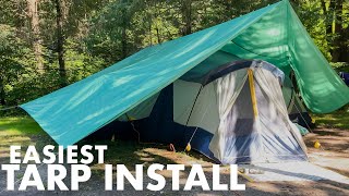 Easy Camping Tarp Install [upl. by Irafat]