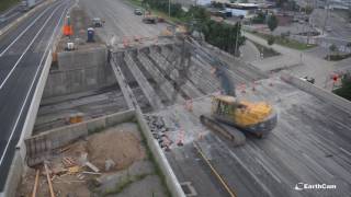 Connecticut Route 8 Bridge Replacement TimeLapse [upl. by Griffin629]