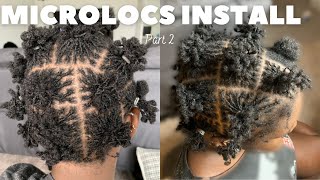 DIY MICROLOCS INSTALL  Part 2  short hair interlocking method [upl. by Adla]