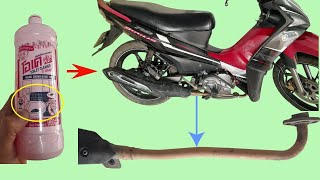 How to REPAIR rusty motorcycle exhaust pipes with Toilet Cleaning Solution [upl. by Shadow226]