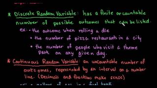 Discrete vs Continuous Random Variables [upl. by Izzy]