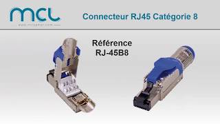 RJ45B8  Connecteur RJ45 catégorie 8 [upl. by Centonze]