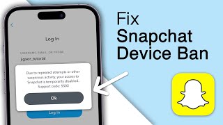 How To Fix Snapchat Device Ban 2024 [upl. by Lissi]