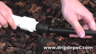 How To Attach Drip Irrigation Tubing Directly to PVC Pipe [upl. by Schaffer]