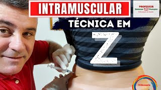 INTRAMUSCULAR TÉCNICA EM Z AULA PRÁTICA [upl. by Fidela]