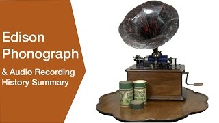 Edison Phonograph  Gramophone amp Audio Recording History [upl. by Ahsiemak]