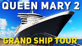 Cunard Queen Mary 2 Ship Tour  every area explored with narrative in full 4K [upl. by Horacio345]