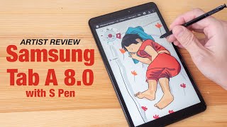 Artist Review Samsung Tab A 80 with S Pen 2019 [upl. by Rotkiv]