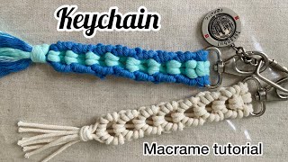 Macrame keychain tutorial  chaveiro DIY [upl. by Inavihs133]