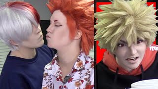 WE WERE GONNA SMOUCH  Manly Cake Bloopers  My Hero Academia Cosplay [upl. by Chic]