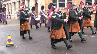 Pipes amp Drums of the Irish Guards Windsor March 10 2018 [upl. by Lesli81]