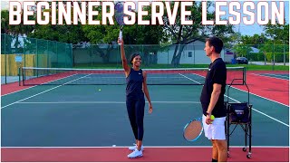 Beginner Tennis Serve Lesson  Learning the Loop [upl. by Laveen]