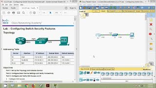 5229 Lab  Configuring Switch Security Features [upl. by Eilama]