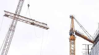 Disassembly of a tower crane as seen from below  We bid farewell to tower crane 2 [upl. by Thomson]