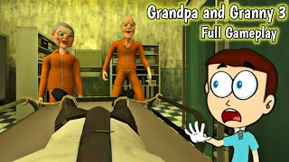 Grandpa and Granny 3  Elevator Escape  Android Game  Shiva and Kanzo Gameplay [upl. by Elaen255]