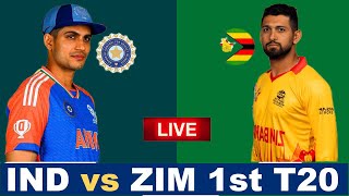 IND vs ZIM Live Match  Live Score amp Commentary  INDIA vs Zimbabwe Ind Batting [upl. by Killam]