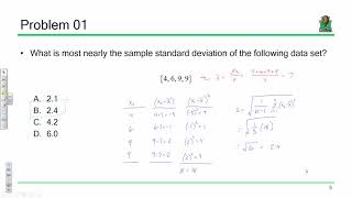 FE Exam Review Probability amp Statistics 20191113 [upl. by Aivitnahs102]