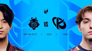 G2 vs KC  2025 LEC Winter Split Playoffs  Split Final [upl. by Enaled]