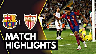 Highlights Barcelona VS Sevilla in Spain Laliga [upl. by Annocahs]