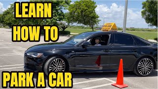 HOW TO PARK A CAR IN A PARKING SPACE FOR BEGINNERS [upl. by Papke]