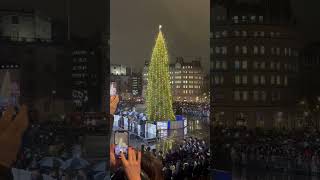 Christmas tree lighting in Trafalgar Square London UK [upl. by Ashraf692]