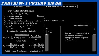 Poteau en BÉTON ARMÉ Dimensionnement et Ferraillage Partie 1 [upl. by Volin196]