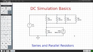 DC Simulation Basics  Series And Parallel Resistors [upl. by Tsan]