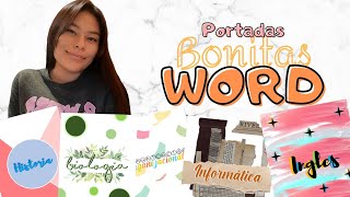 Portadas bonitas en Word  Canva  Pinterest  Mi Mundo [upl. by Pohsib]