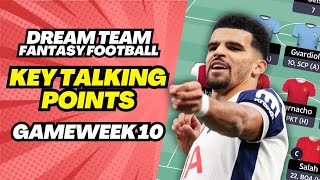 GAMEWEEK 10 SUN DREAM TEAM RECAP ⚽️ [upl. by Trant737]