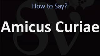 How to Pronounce Amicus Curiae CORRECTLY [upl. by Ellatsyrc]