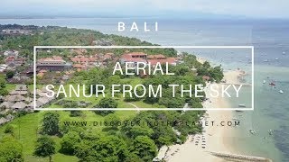 SANUR BEACH IN BALI FROM THE SKY [upl. by Ttehc]