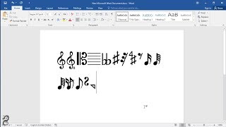 How to type musical notes symbols in Word [upl. by Mamie]