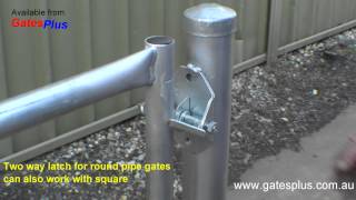 Gate Latch 2 way for round pipe and square [upl. by Gayner310]