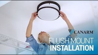 How to Install a Flush Mount Light  Canarm [upl. by Fineman472]