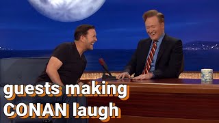 Guests making Conan laugh  COMPILATION [upl. by Rodolph391]