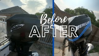 Outboard Engine Hood Restoration in 12 Minutes [upl. by Nojram329]