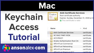 How to Use Keychain Access for Mac  Tutorial [upl. by Ynnhoj]