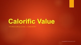 Calorific Value [upl. by Nylsirhc]