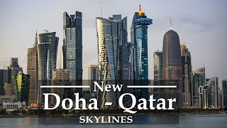 Doha Qatar 🇶🇦 in 4K UltraHD Stunning Skylines by Drone View Sights دولة قطر  Explore Qatar city [upl. by Asreht]