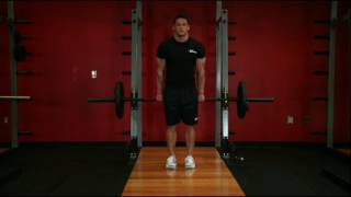 How to  Barbell Shrug Behind The Back [upl. by Jaal]