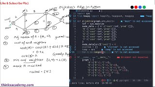 75 Dijkstra Shortest Path Algorithm in Python [upl. by Eenar]