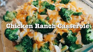 Easy Leftover Rotisserie Chicken Recipe  Chicken Ranch Casserole [upl. by Nelrac104]